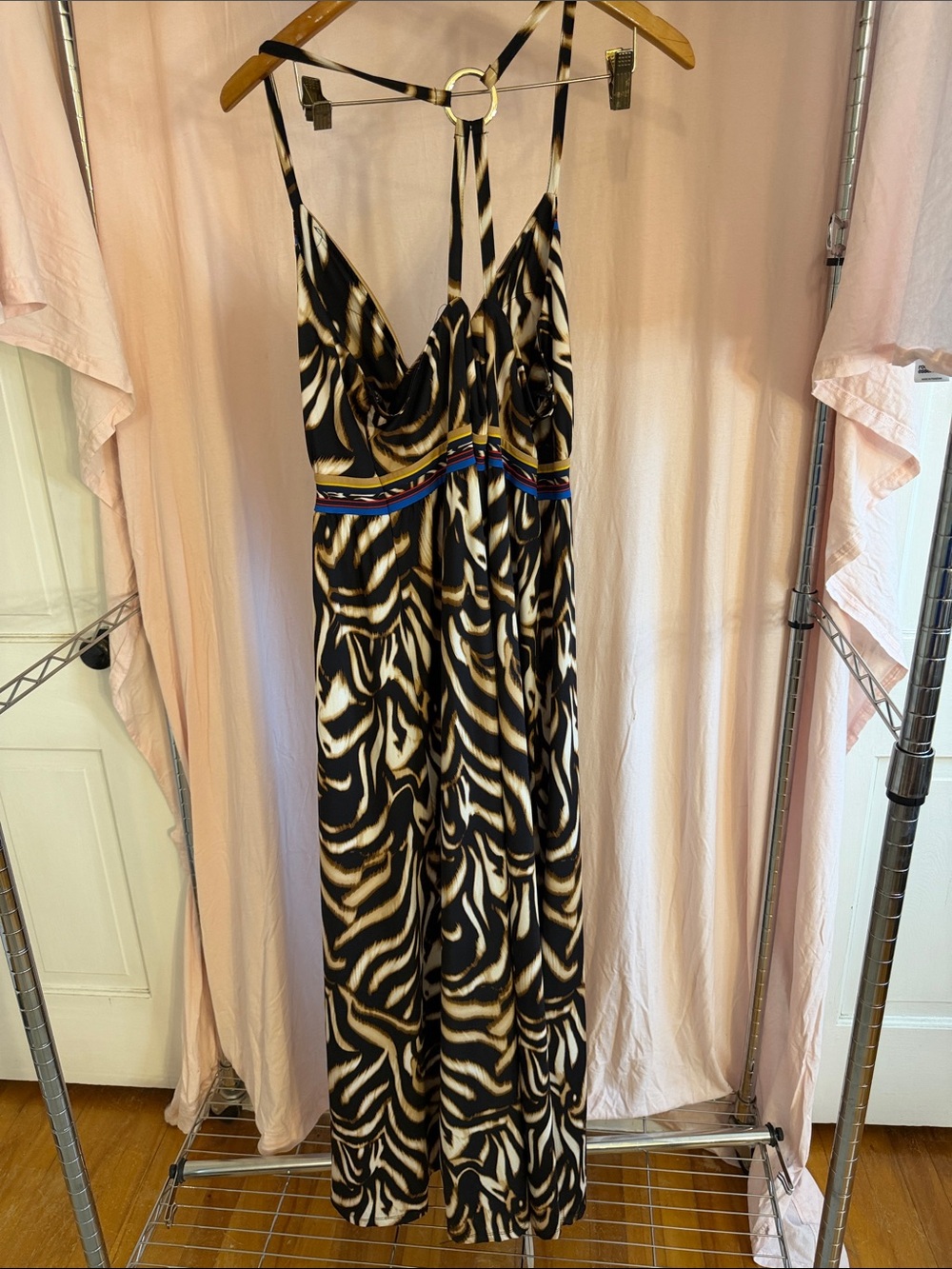 INC International Concepts Black and Tan Animal Print Maxi Dress - Picture 3 of 3
